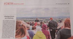 Bericht in FN am28.5.2022: Gläubige feiern am Solarberg
