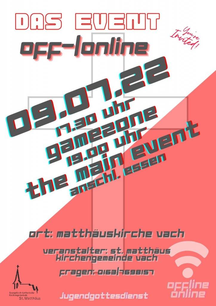 Jugendgottesdienst zum Thema OFF-/ONLINE